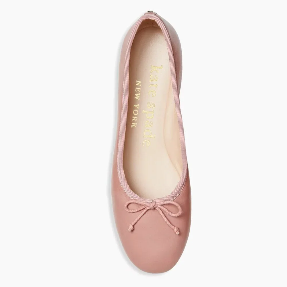 Kate Spade New York Honey Leather Ballet Flats in Blusher Pink in Size 7